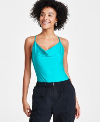 売れ筋商品|||バースリー カットソー トップス レディース Women's Short-Sleeve Cowlneck Bodysuit, Created for Macy's Orchid Pink Bar III Women's Short-Sleeve Cowlneck Bodysuit, Created for