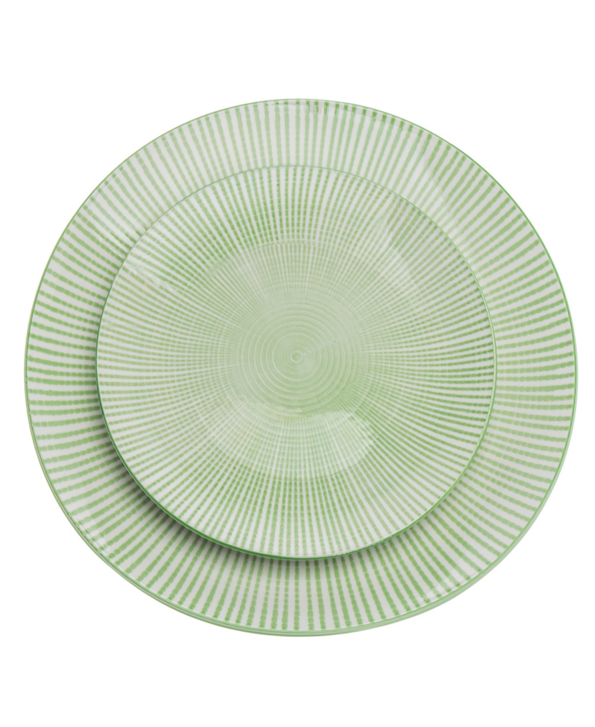 Godinger Light12 Pc. Dinnerware Set, Service for 4 - Green