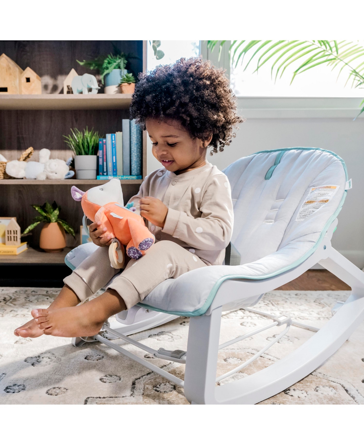 Shop Ingenuity Keep Cozy 3-in-1 Grow With Me Bounce Rock Seat In Multi