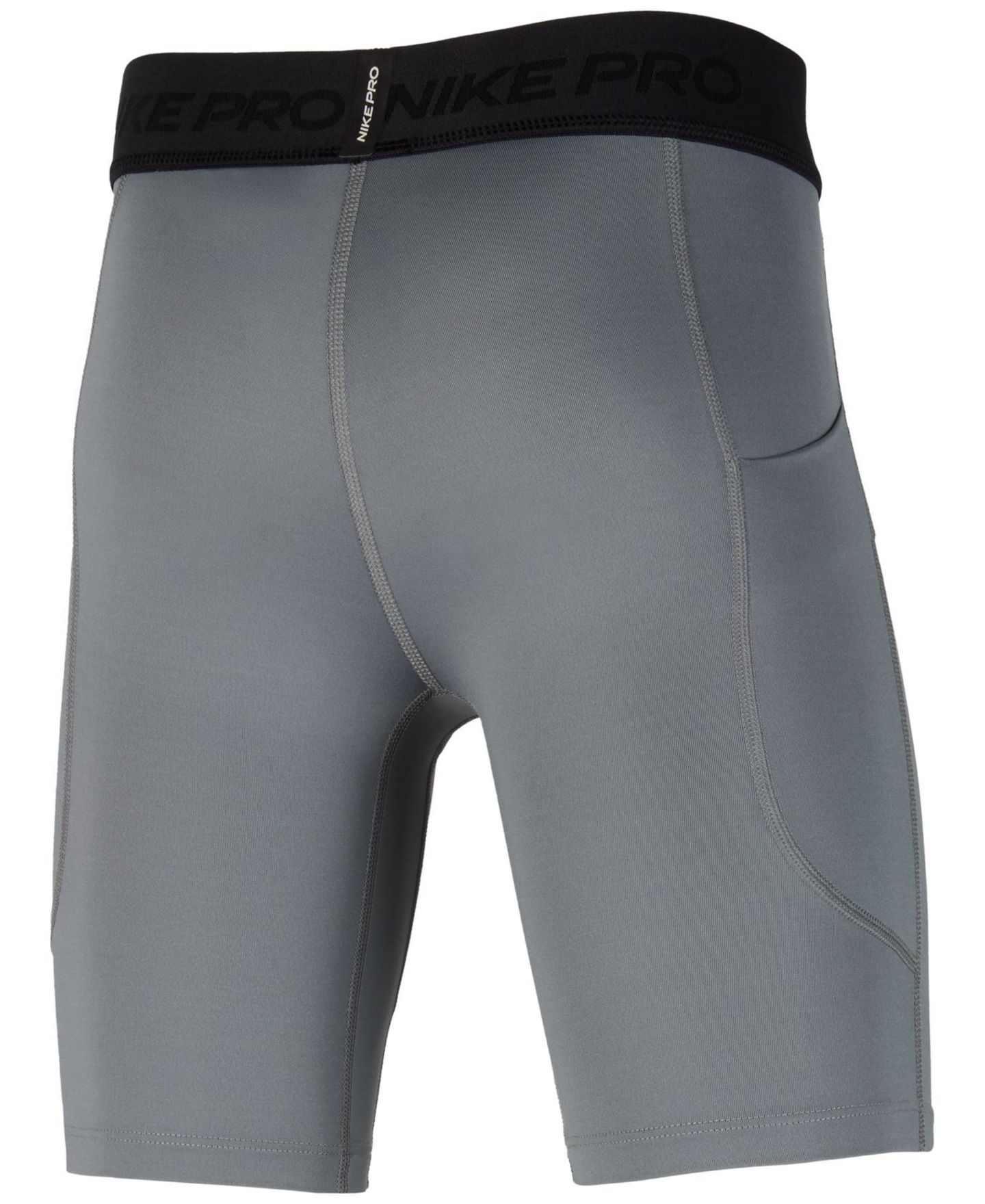 Шорты Nike Pro Dri-FIT Stretch Performance Shorts для мальчиков, цвет: Дымчатый серый / Чёрный — фото 6