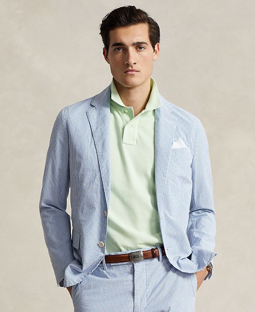 alfani Polo Ralph Lauren Men's Polo Soft Seersucker Suit Jacket Men's Fashion & Accessories