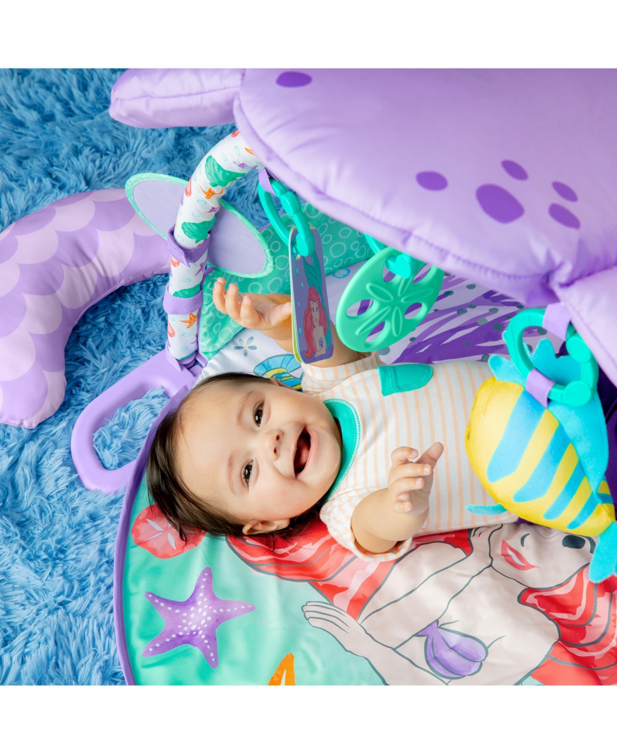 Shop Bright Starts The Little Mermaid Twinkle Trove Lights Music Activity Gym In Multi