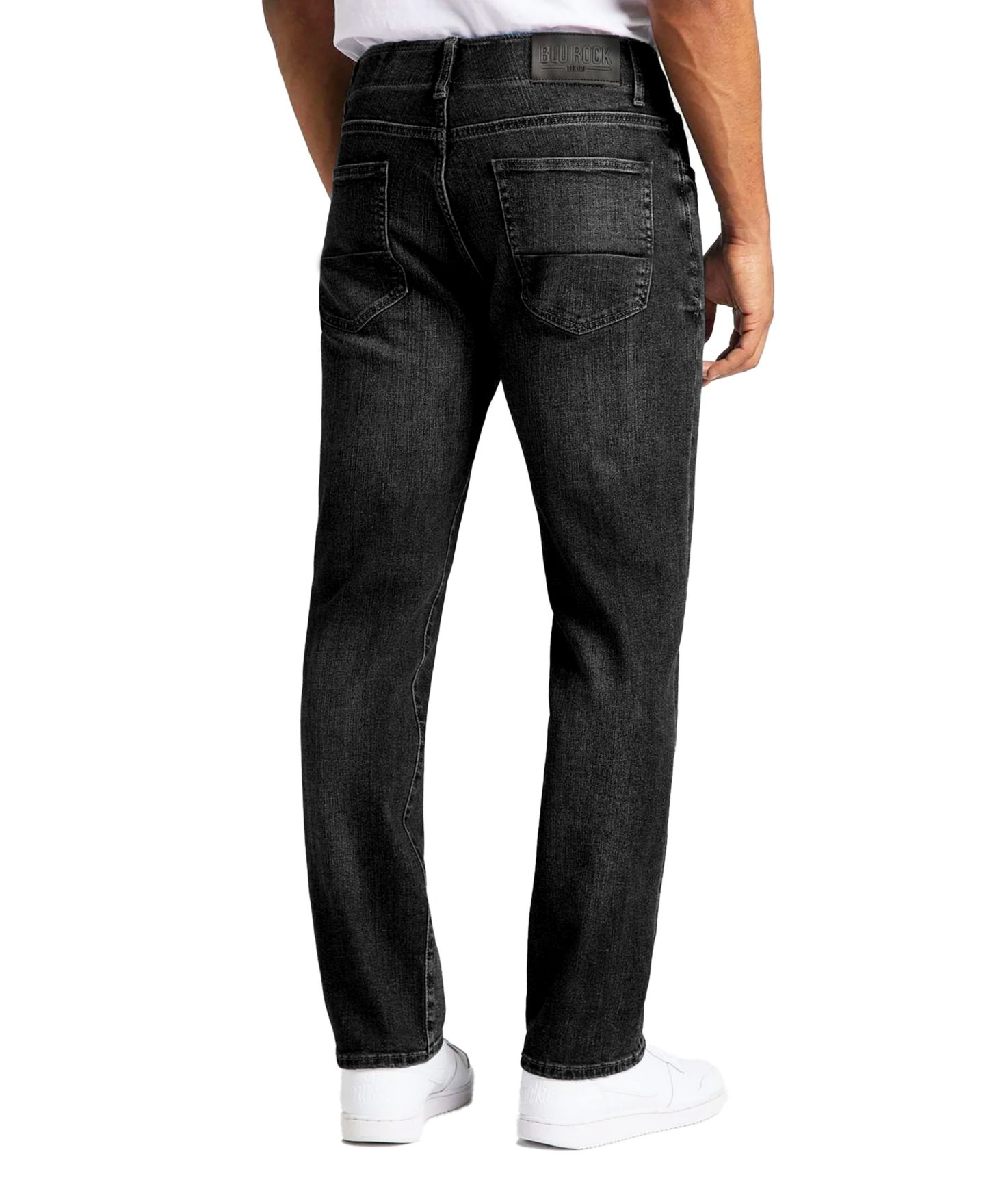 Мужские джинсы Blu Rock Flex Stretch Slim Straight, цвет: Чёрный — фото 2