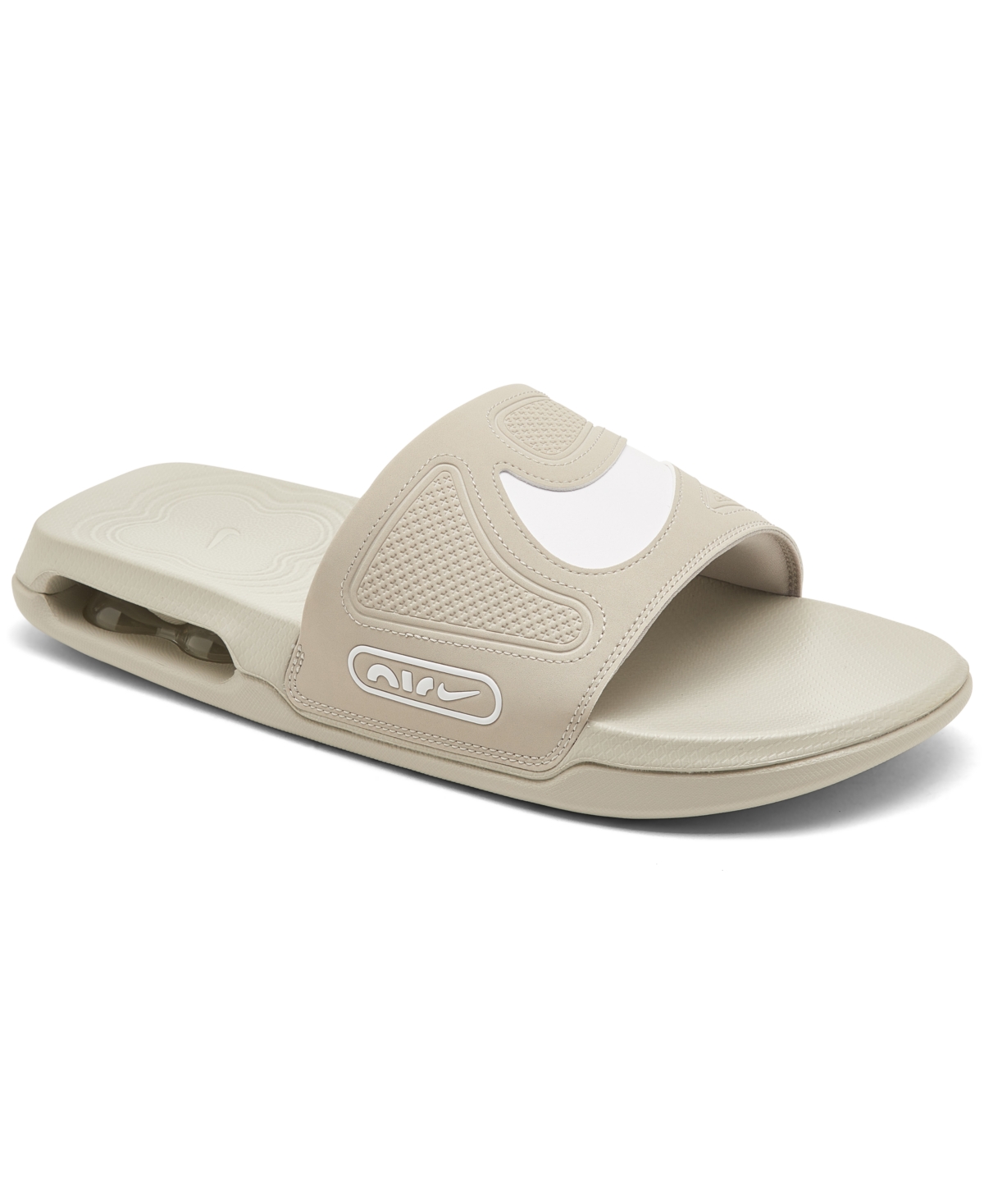 Nike Men's Air Max Cirro Slide Sandals From Finish Line In Light Iron Ore/white