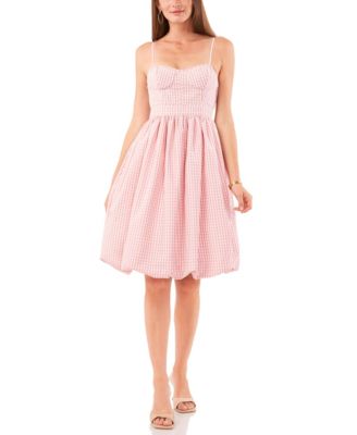 Women's Gingham Bubble Hem Dress