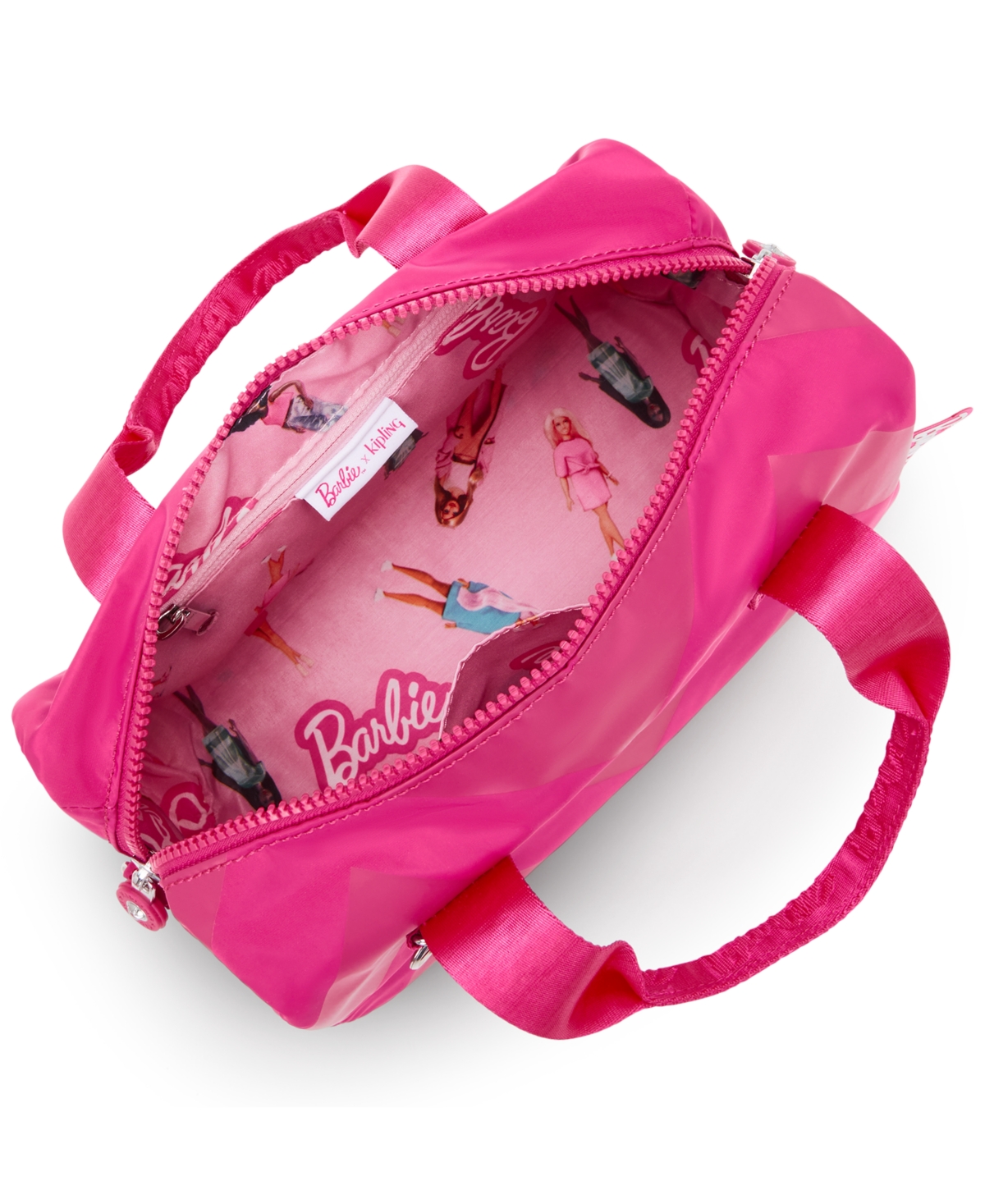 Shop Kipling Bina Medium Barbie Shoulder Bag In Power Pink