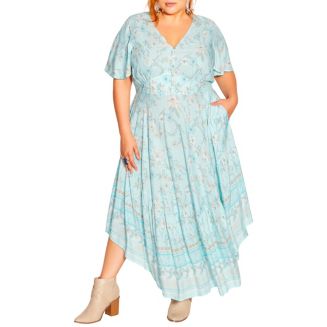 CITY CHIC Plus Size Spirited Floral Maxi Dress - Macy's