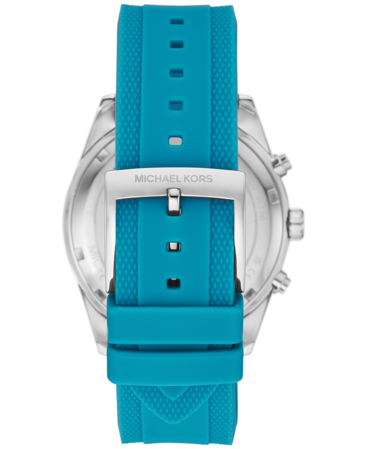 Shop Michael Kors Women's Hadyn Chronograph Santorini Blue Silicone Watch 42mm
