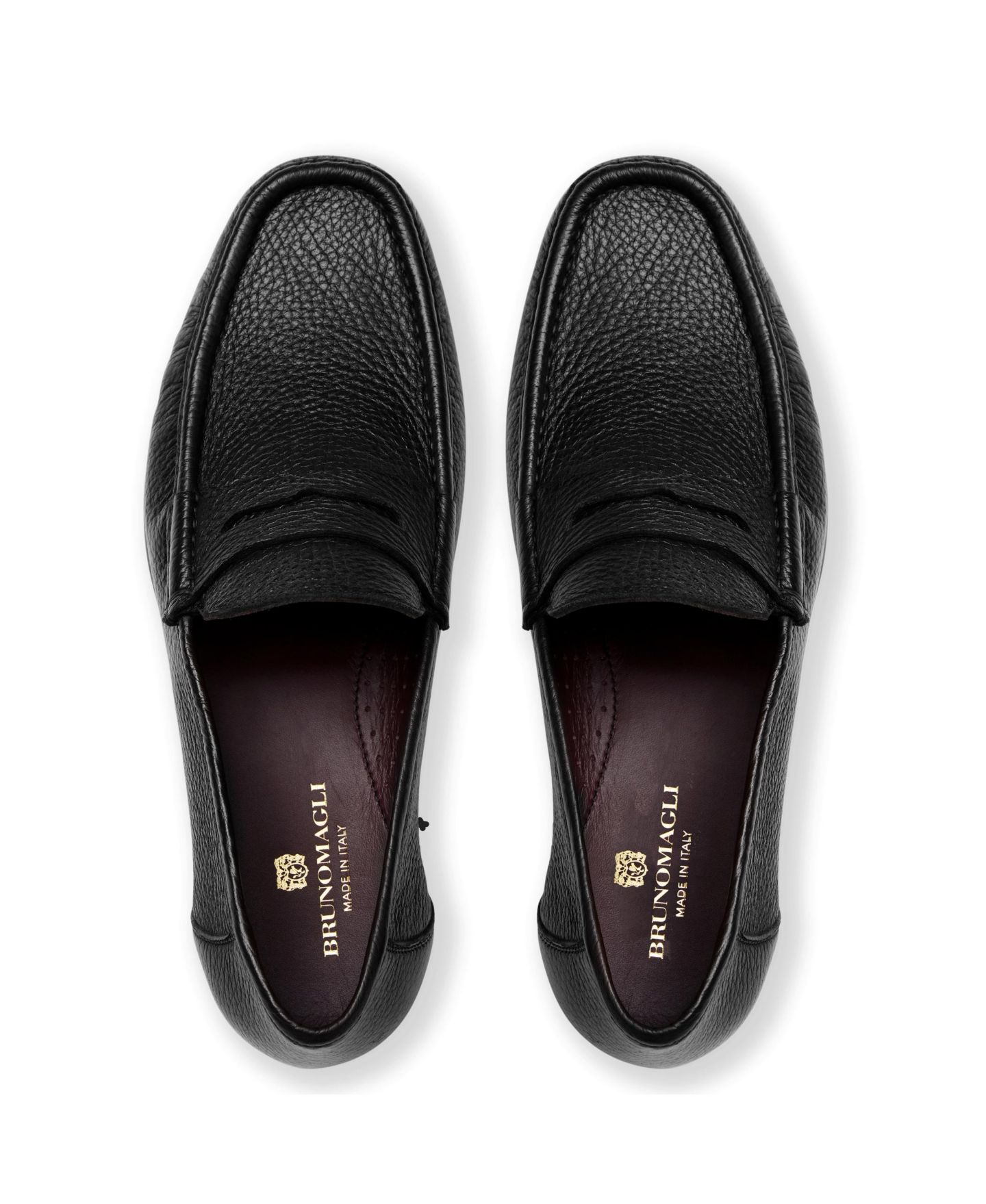 Мужские туфли Bruno Magli Tonio Leather Penny, цвет: Чёрный, вариант 1 — фото 3