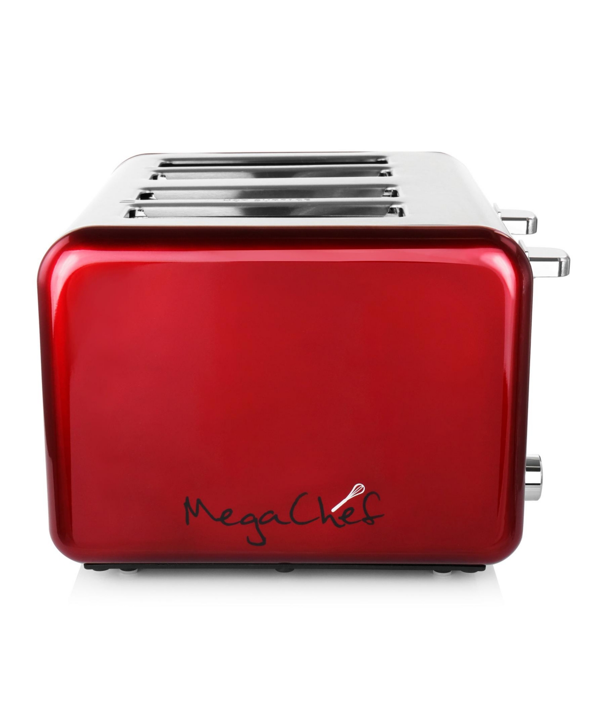 Megachef 4 Slice Toaster In Stainless Steel In Red