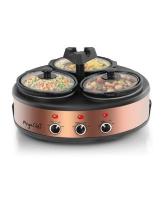 Triple 1.5 Quart Slow Cooker and Buffet Server