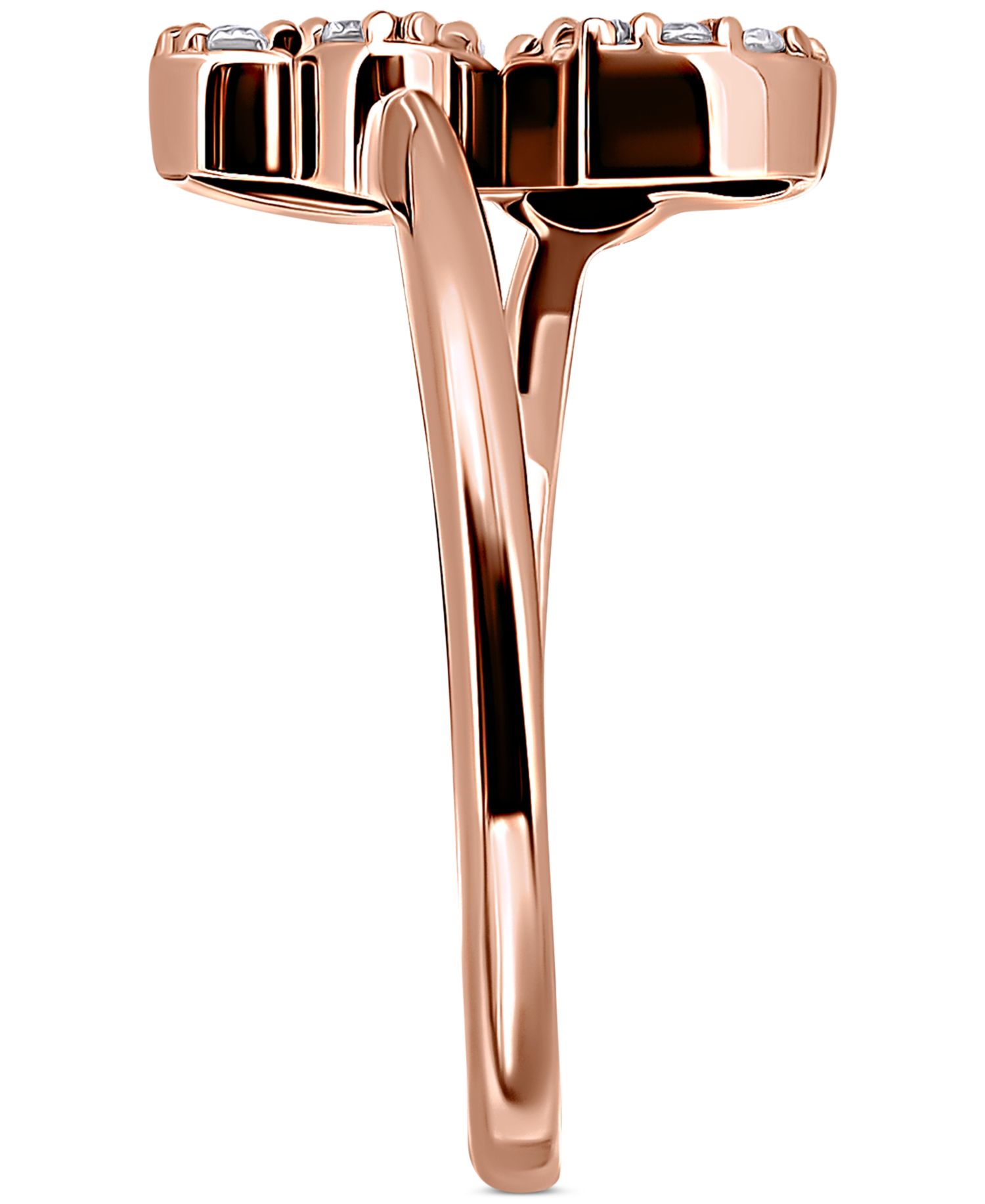 Cubic Zirconia Double Heart Toe Ring