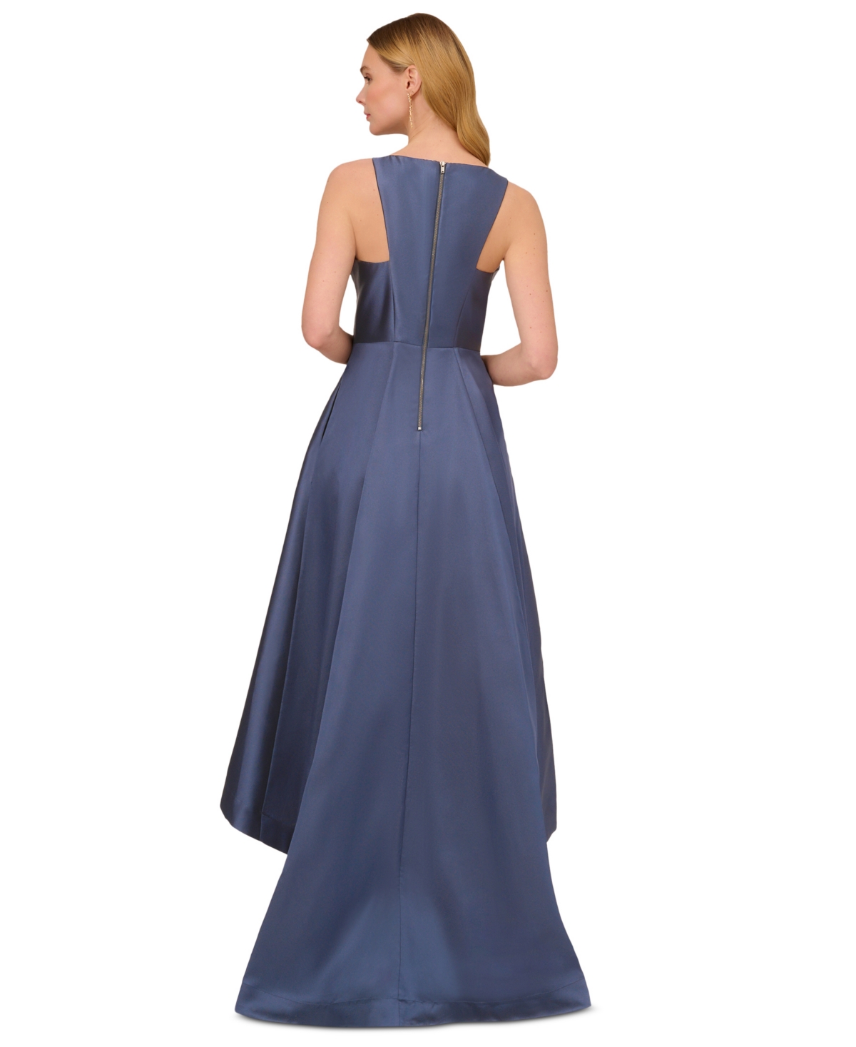 Adrianna Papell High-Low Mikado Gown