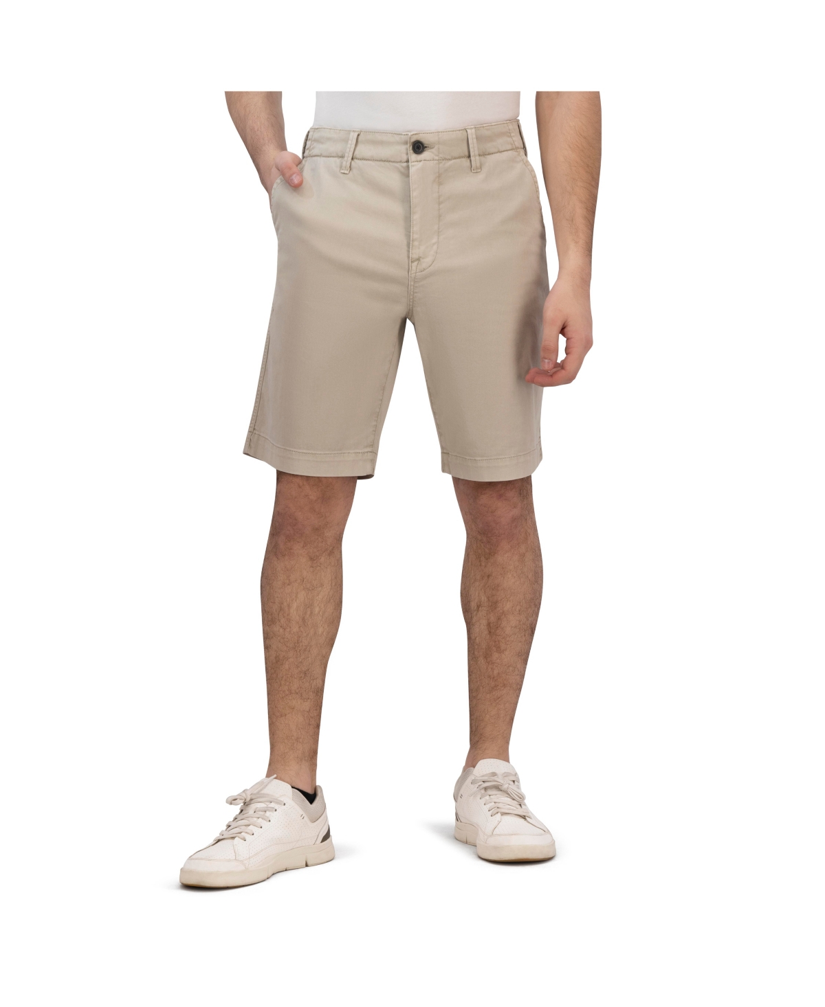 Shop Lucky Brand Men's 9" Stretch Twill Flat Front Shorts In Moonstruck