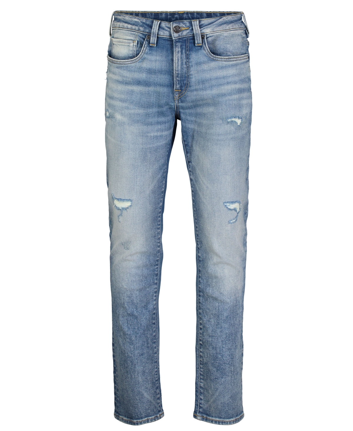 Men's Ash Slim-Fit Stretch Destroyed Jeans - Indigo