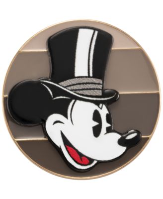 Eco-Drive Men's Mickey Mouse Fanfare Brown Leather Strap Watch 40mm Gift Set