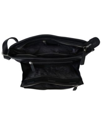 Pebble Loretta Leather Crossbody Handbag with Organizer