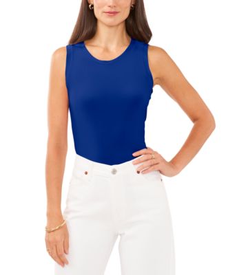 Vince Camuto - Women's Back Keyhole Split-Hem Sleeveless Top