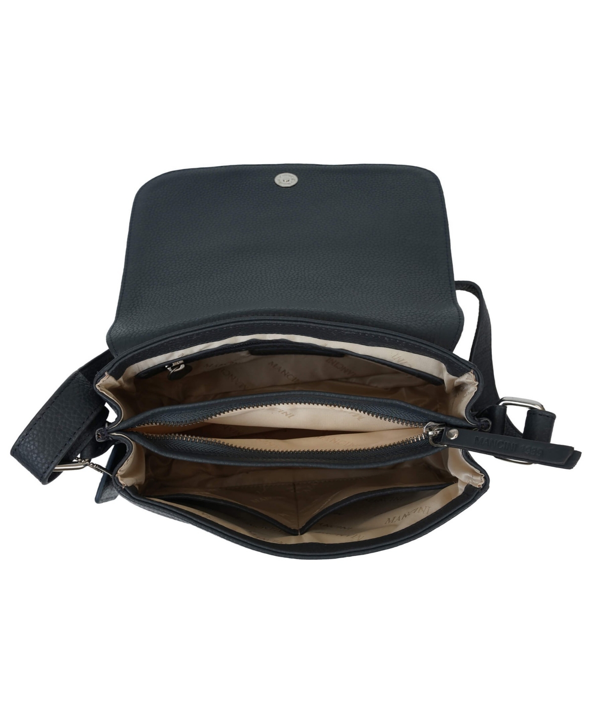 Mancini Pebble Alison Leather Crossbody Handbag