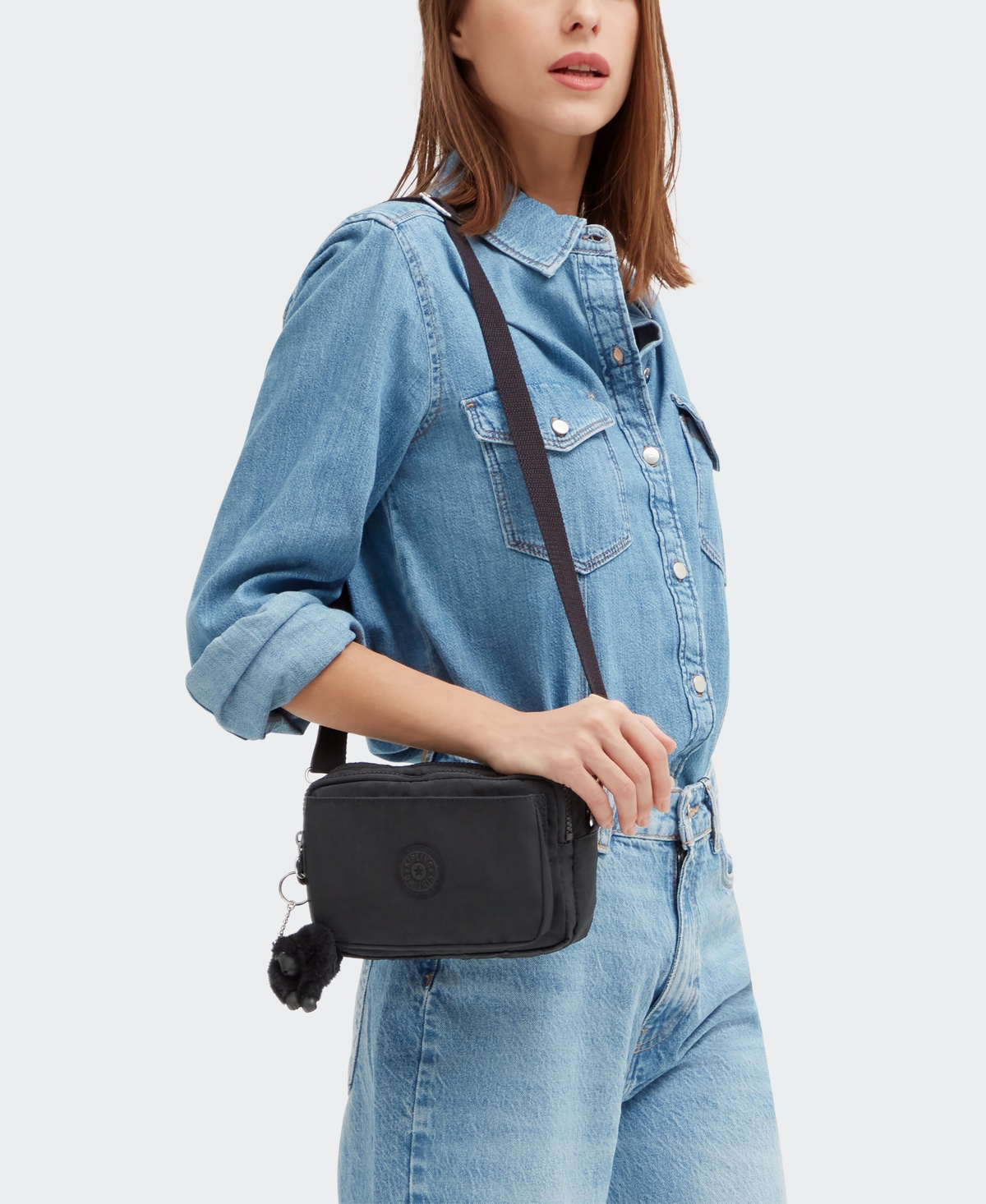 Kipling Abanu Multi Convertible Crossbody Bag In Black Noir,silver