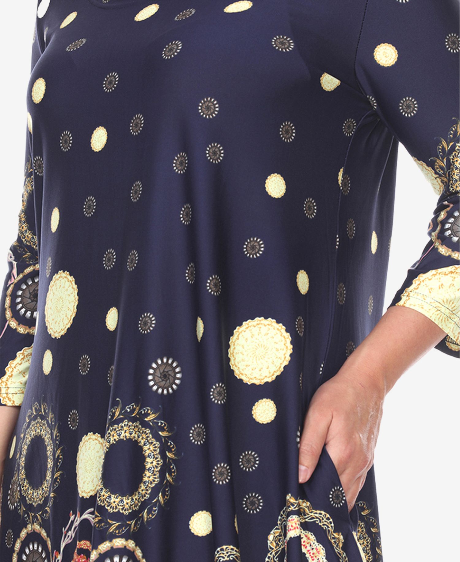 Plus Size Erie 3/4 Sleeve Tunic Top