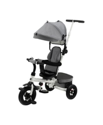 Boys Folding Tricycle Stroller with Reversible Seat and Adjustable Canopy