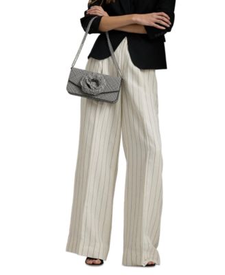 Lauren Ralph Lauren Glen Plaid Leather Small Sawyer Bag