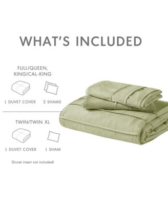 Porter Washed Pleated 3-Pc. Duvet Cover Set, Queen