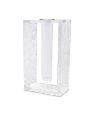 8.75"H Tube Inlayed Acrylic Vase