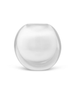 Double Wall, Inlay Glass Vase with Pink Flowers