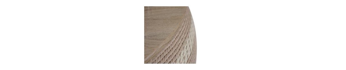 Gallerie Decor Dimensions Drum Coffee Table In Natural Finish