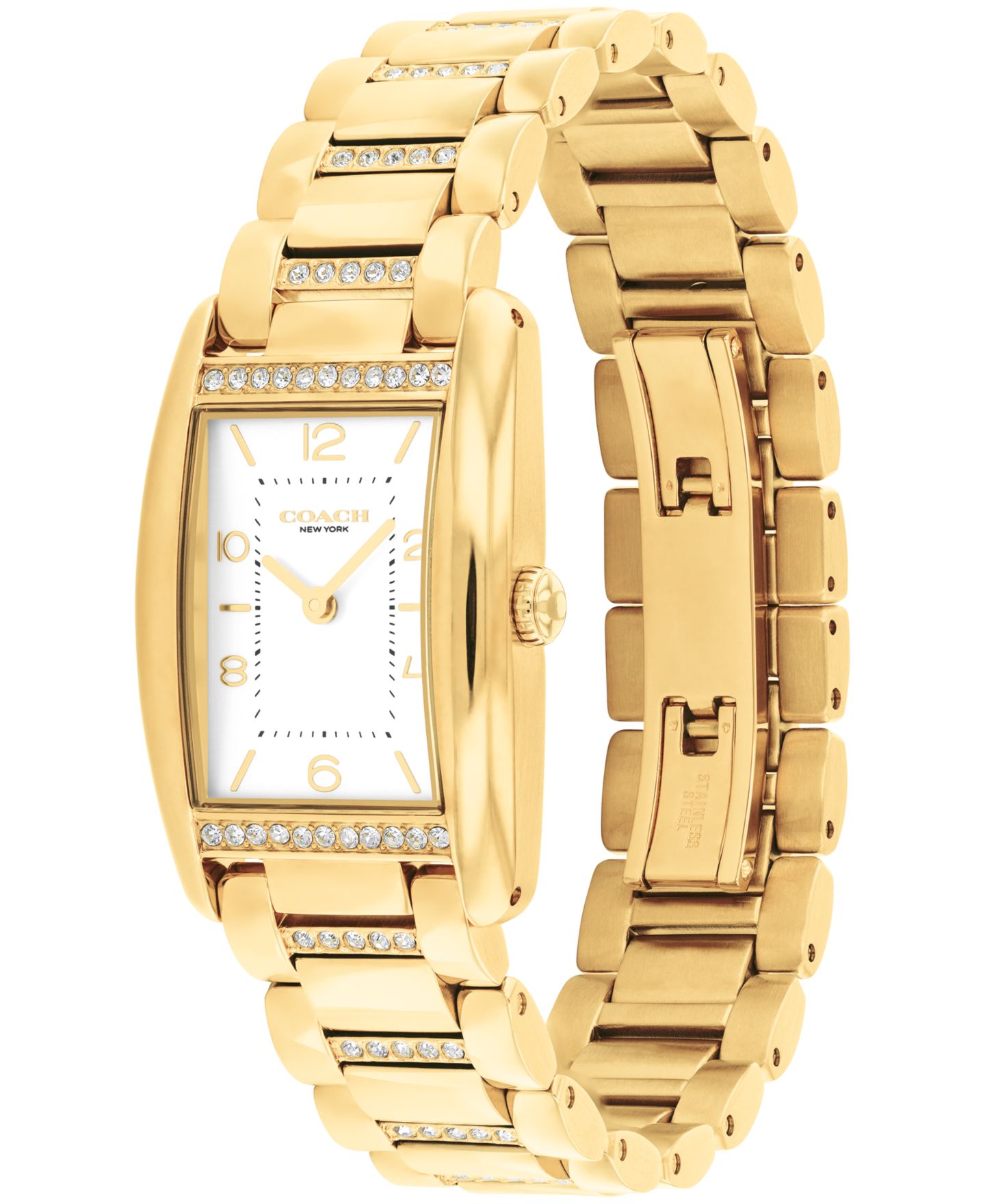 Женские часы COACH Reese Gold-Tone Stainless Steel Crystal Watch 24mm — фото 2