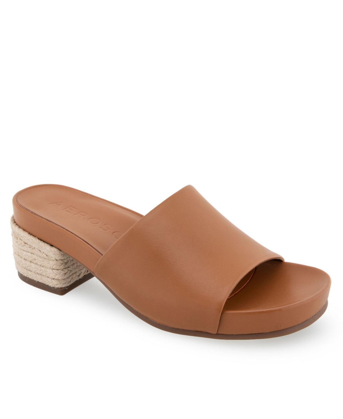 AEROSOLES WOMEN'S CLARK SLIP-ON CHUCKY HEEL SANDALS 