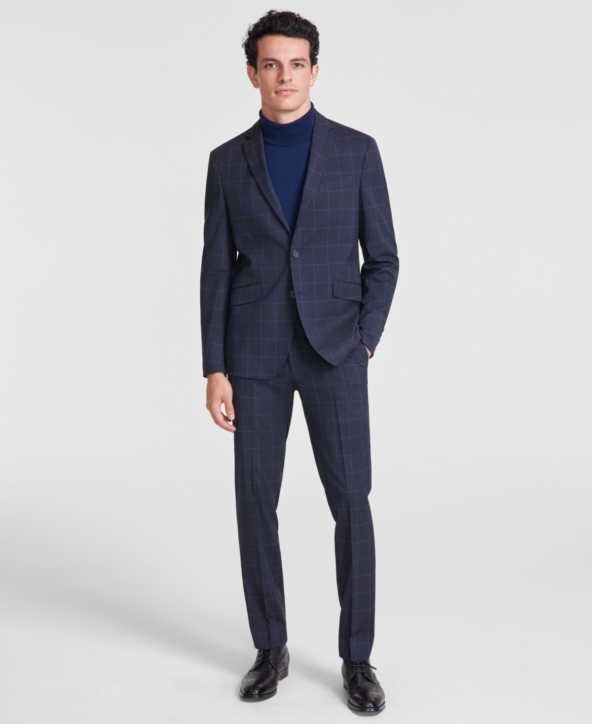 Blue kenneth cole suit clearance
