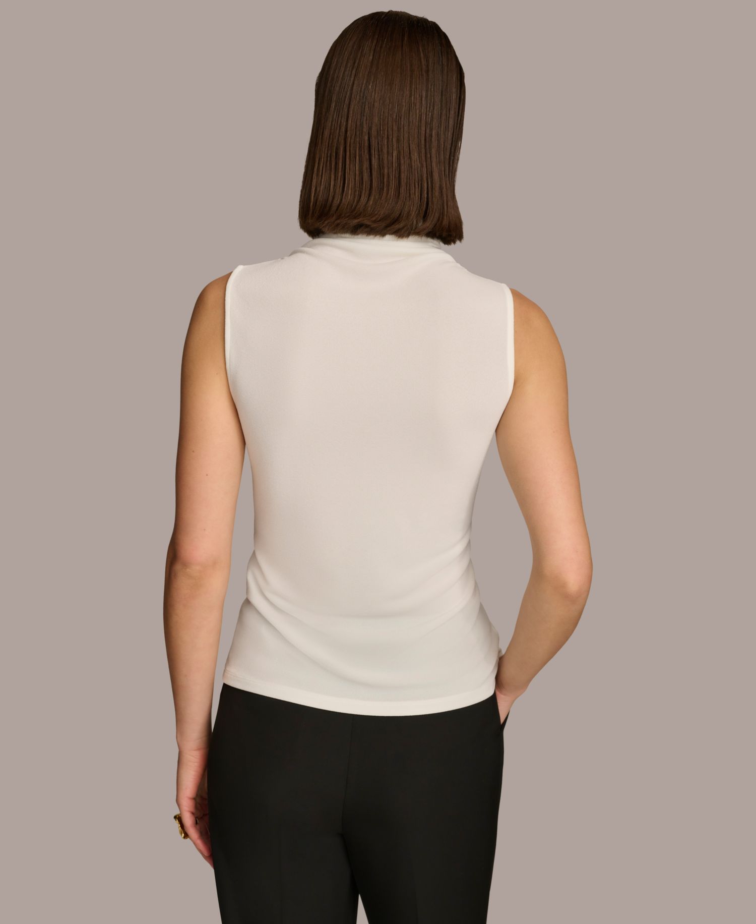 Women's Mock-Neck Sleeveless Top