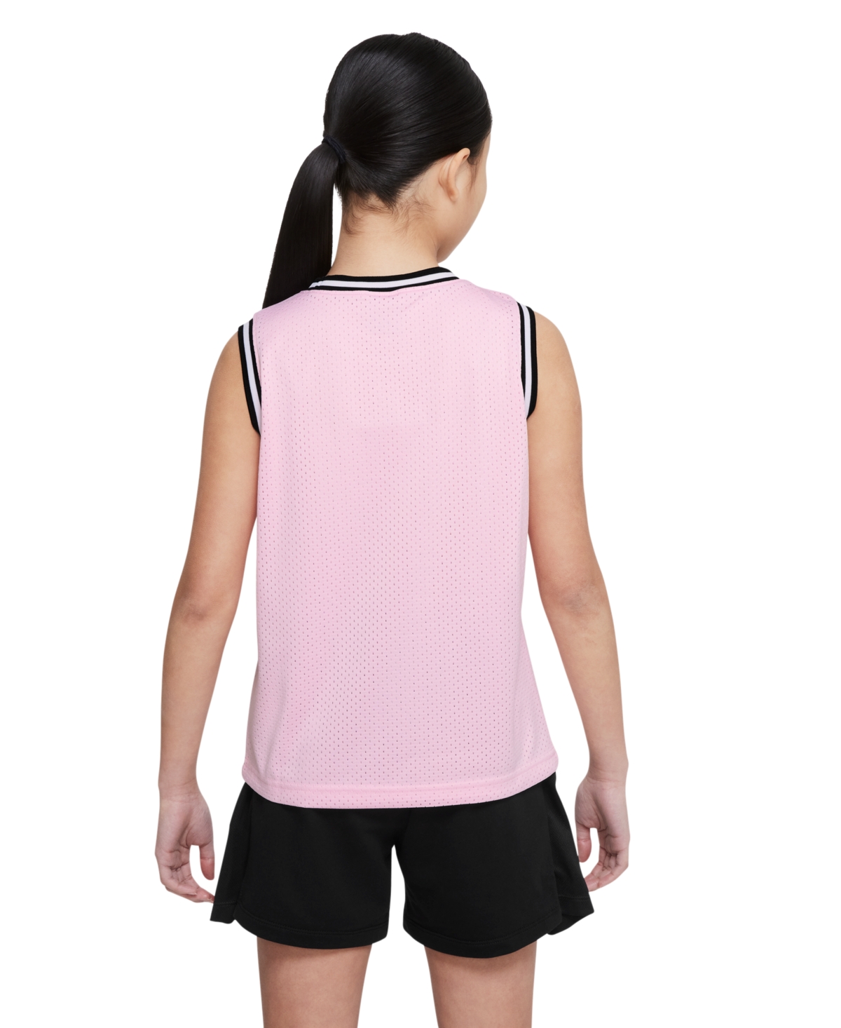 Shop Jordan Big Girls Recon Cropped Jersey In Pink Foam