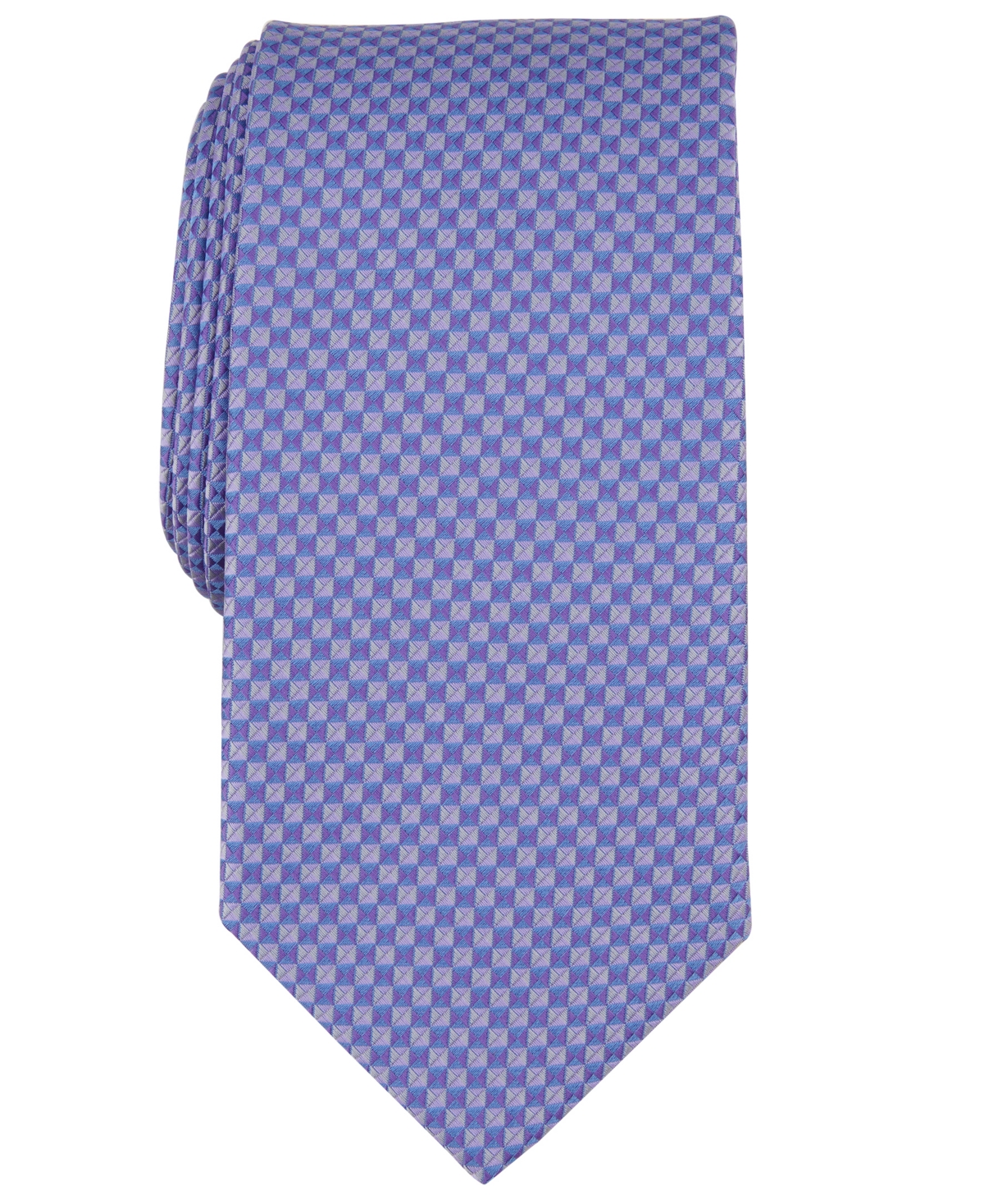 Shop Perry Ellis Men's Stover Checker Pattern In Purple