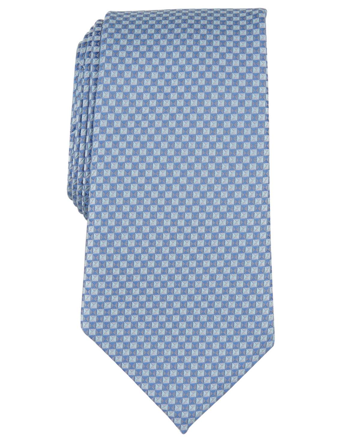 Shop Perry Ellis Men's Stover Checker Pattern In Silver