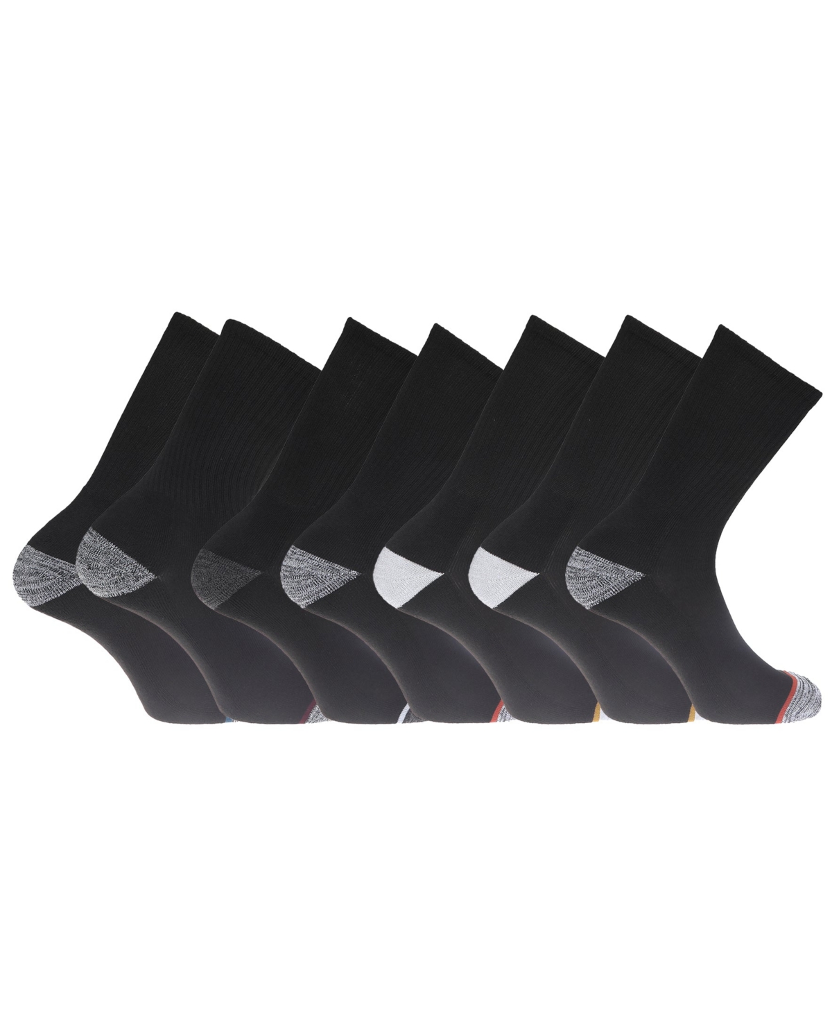 Men's Performance Socks - 7-Pairs Cushioned Athletic & Dress Crew Socks for Men - Black multi 59