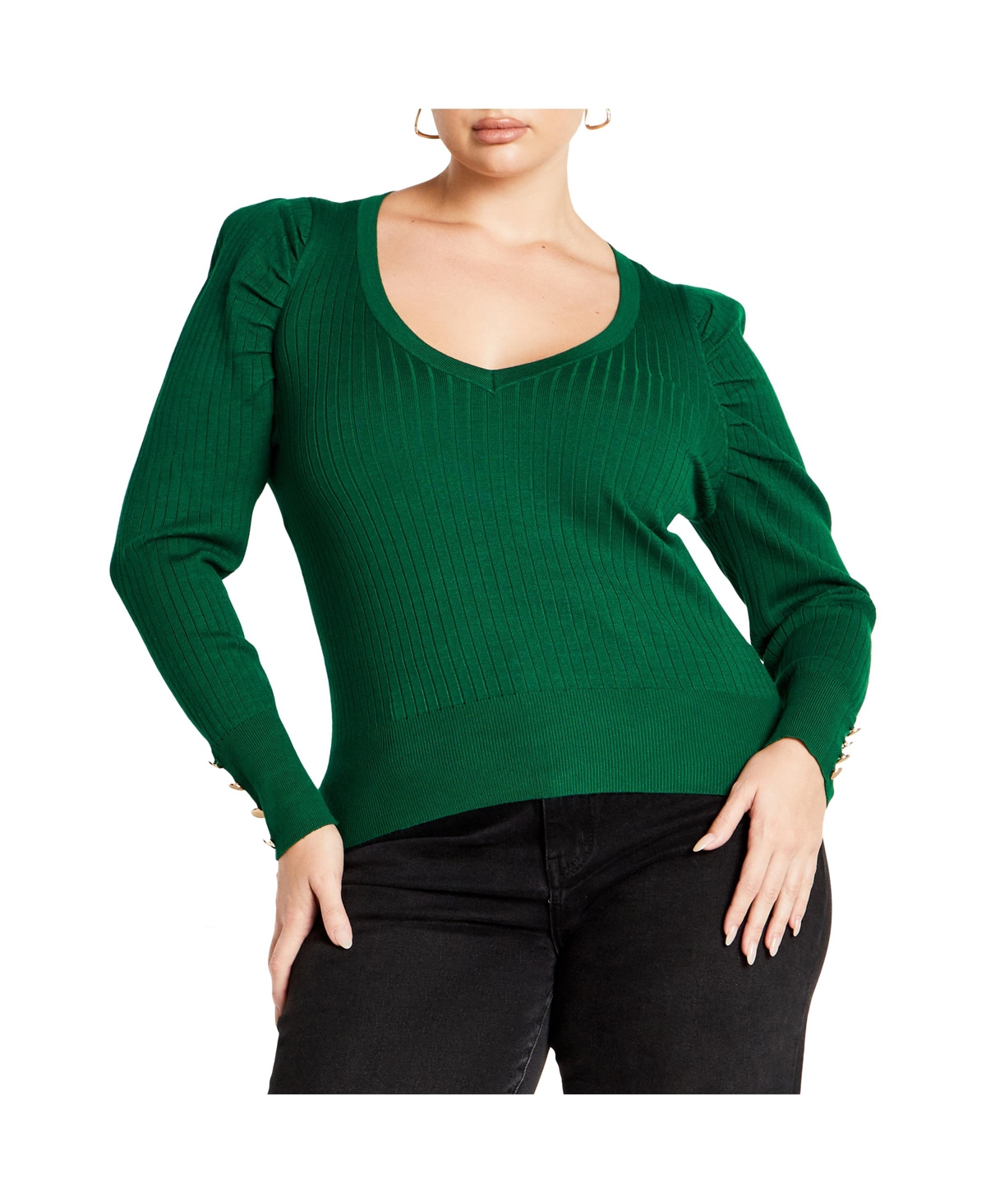 City Chic Women's Rebel Rock Sweater