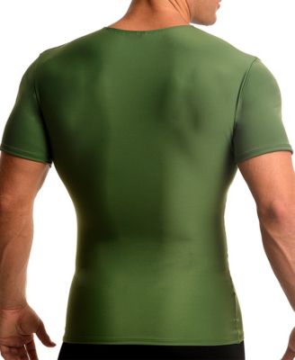 Instaslim Мужская компрессионная спортивная одежда Instaslim Big - Tall с коротким рукавом и V-образным вырезом