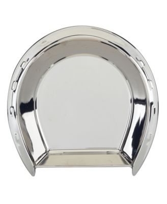 Derby Day at the Races Silver Plated 3-D Horseshoe Cheese Plate with Knife