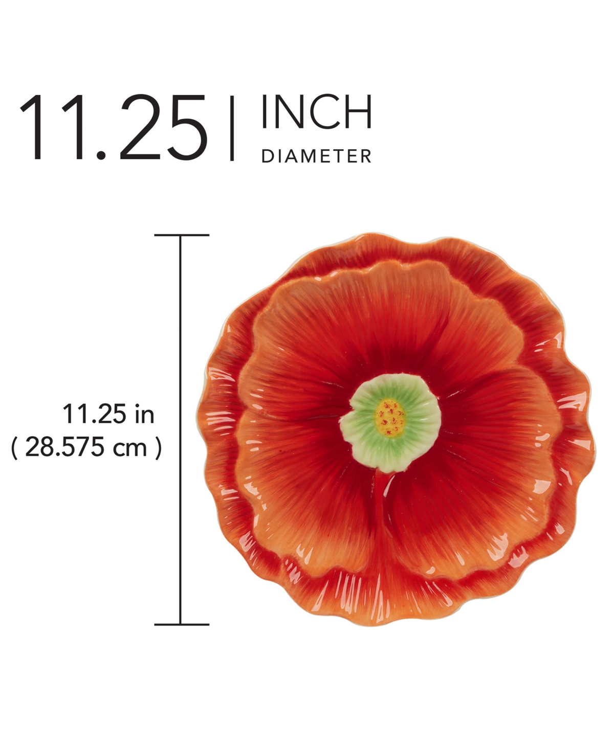 Certified International Blossom 3-d Floral Platter