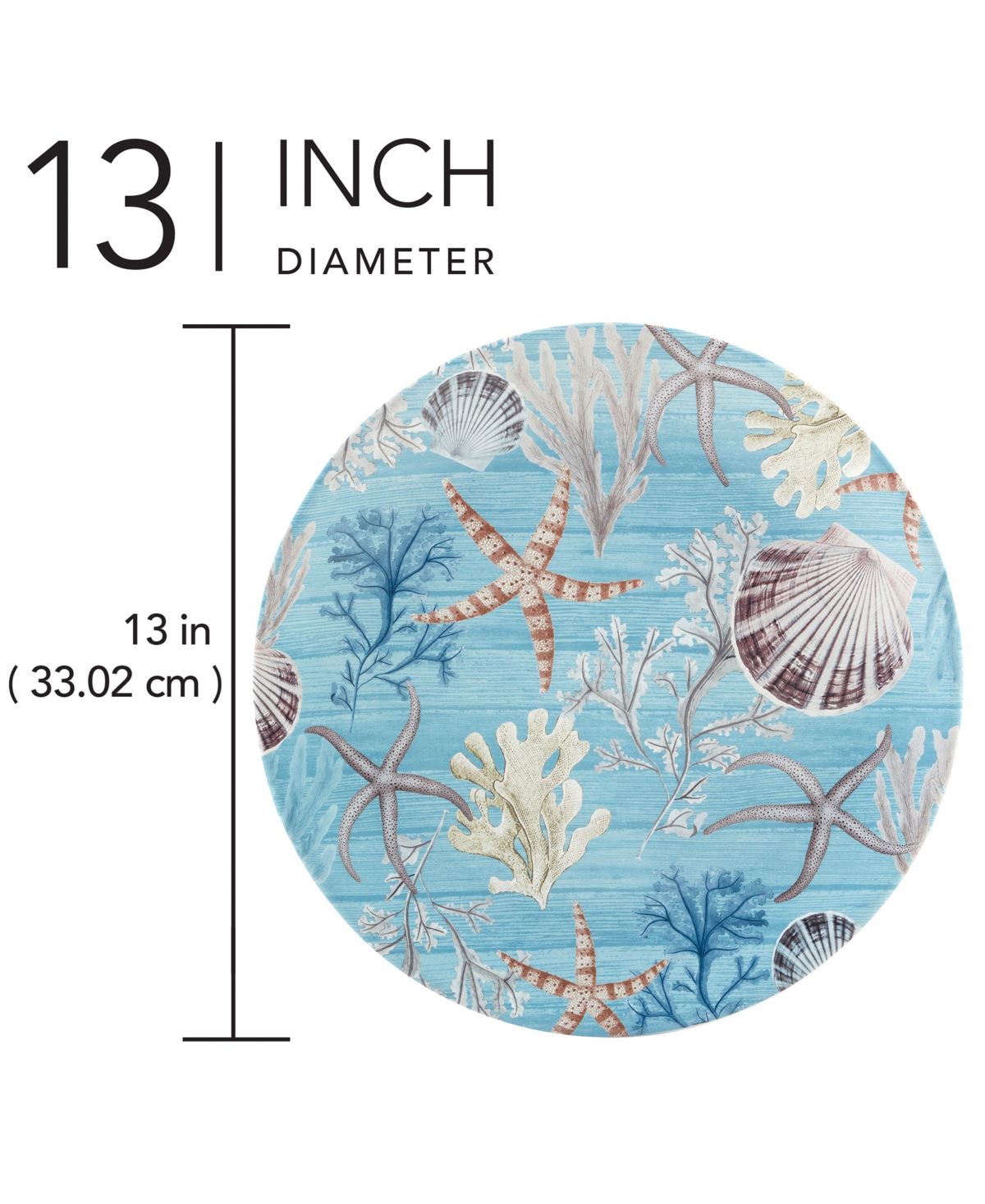 Certified International Beyond the Shore Round Platter