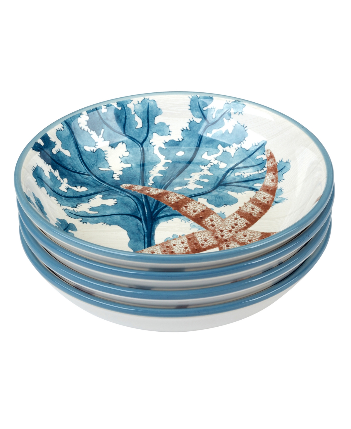 Certified International Beyond The Shore Set Of 4 Soup Bowls In Miscellaneous