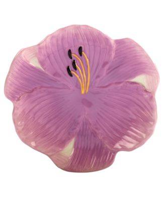 Hummingbirds Set of 4 3-D Floral Dessert Plates, 4 Asst