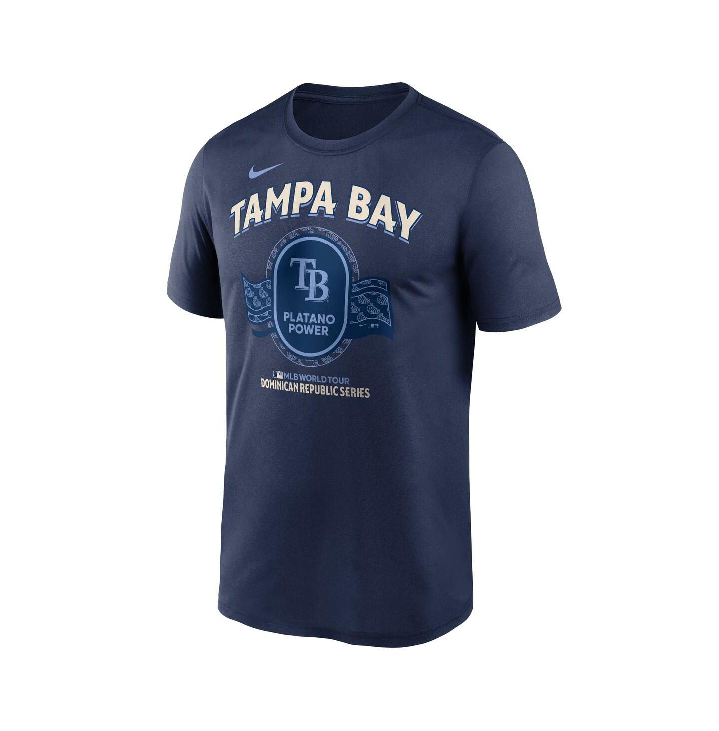 Мужская футболка Nike Navy Tampa Bay Rays Dominican Republic Series Legend — фото 3