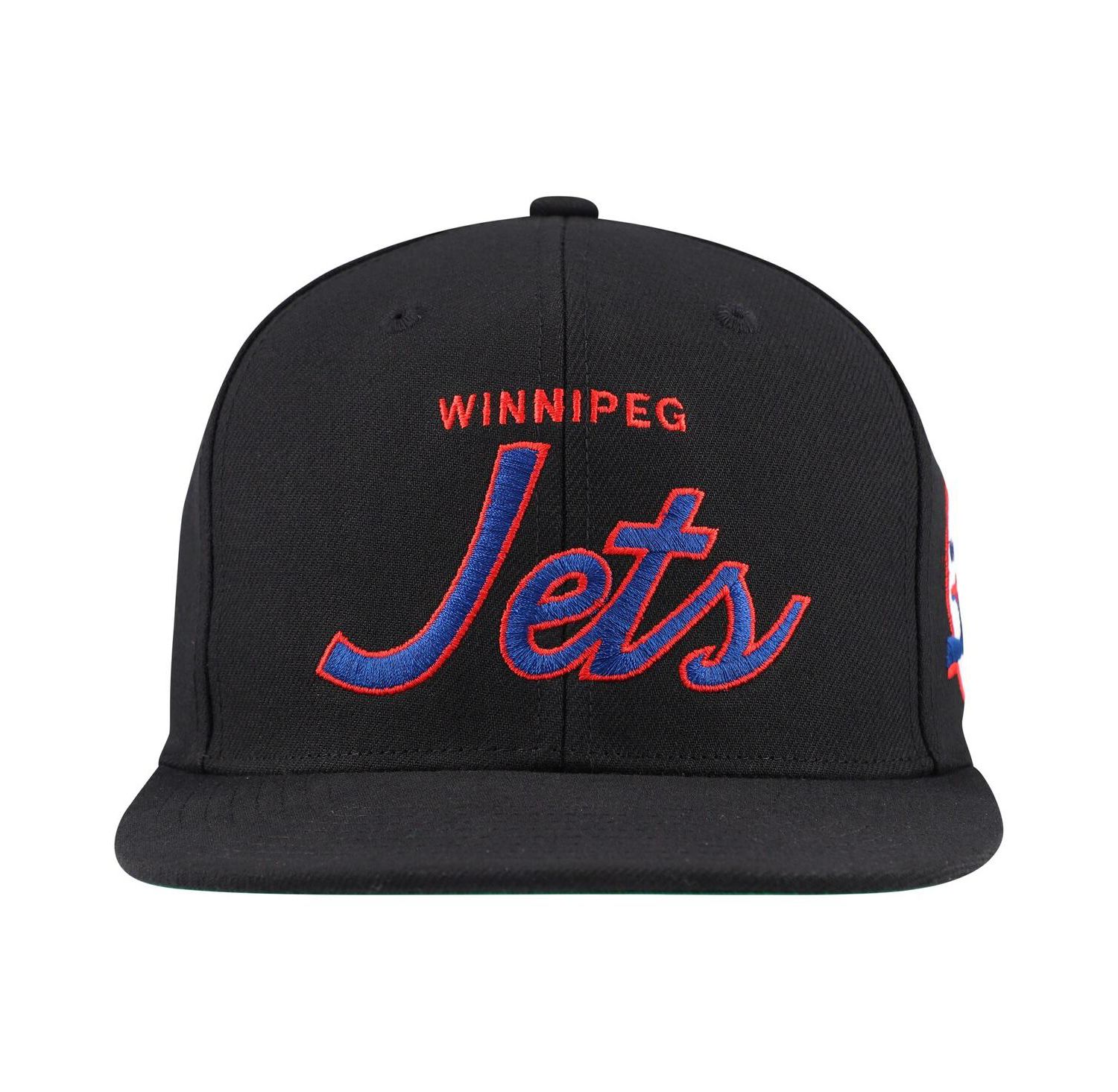Men's Black Winnipeg Jets Core Team Script 2.0 Snapback Hat