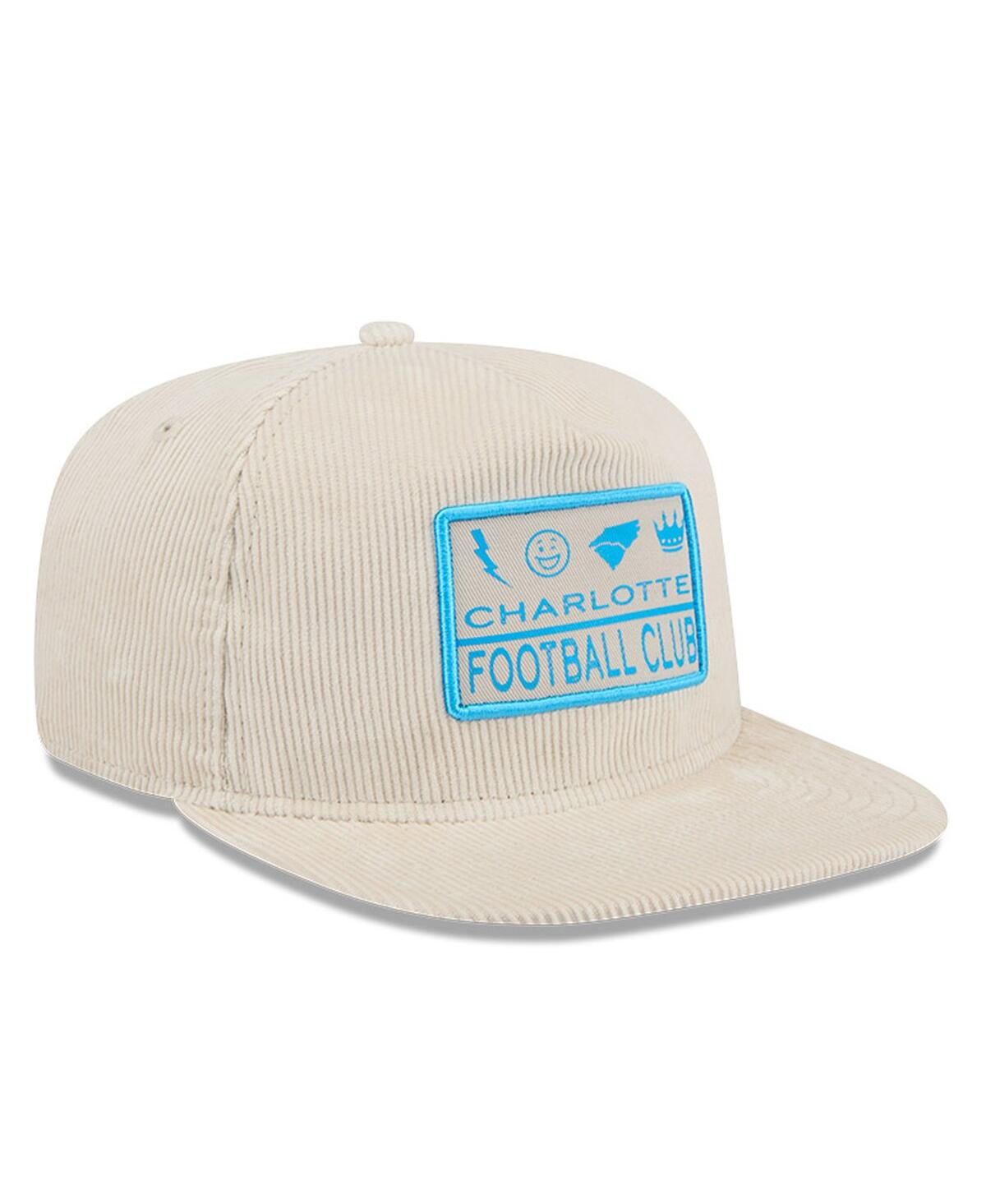 Men's New EraCharlotte Fc The Golfer Corduroy Adjustable Hat - Cream