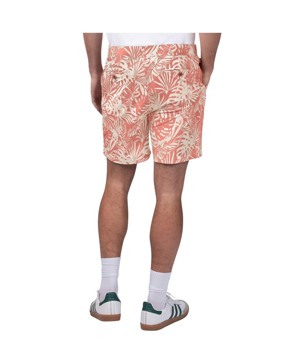 Shop Margaritaville Men's  Scarlet San Francisco 49ers Sandwashed Monstera Print Amphib Shorts